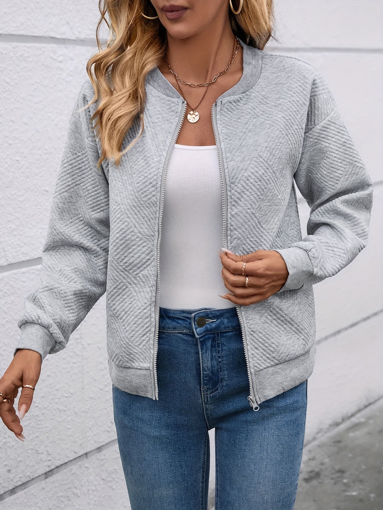 Geometrische Damenjacke - LässigLeben